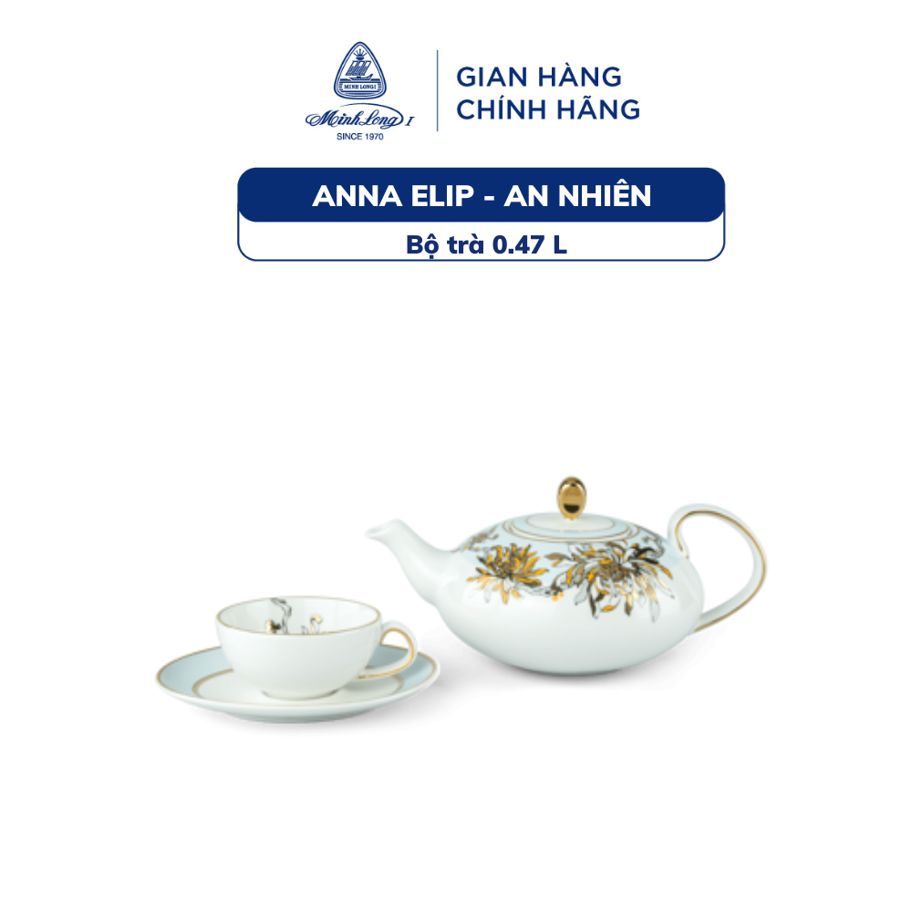 磁器ティーポットセット 0.47L Anna Elip Minh Long